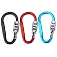 thumbnail image 2 of 3 Pack Combination Lock Carabiner 3 Dial Digit Luggage Travel Baggage Backpack, 2 of 6