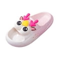 thumbnail image 3 of Gibobby Boys and Girls Cloud Slippers for Kids – Non-Slip Summer Slippers Lightweight Beach Pool Indoor Shower Sandals(Pink,10-10.5 Y), 3 of 9