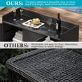 thumbnail image 3 of Outdoor Patio Storage Cabinet, Black Brown Garden Storage Organizer, 3 of 8