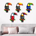 thumbnail image 4 of sunsanly Metal Toucan Wall Decoration Home Office Living Room Indoor Outdoor Wall Art Big Mouth Bird Hanging Ornament Pendant Iron Craft, 4 of 8