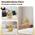 thumbnail image 5 of Golden Reading Women Statue, Modern Figurine for Home, Office, Shelf, Desk, and Bookshelf Display, 5 of 6