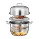 thumbnail image 2 of Olla de utensilios de cocina olla de con tapa de vidrio templado grueso de acero inoxidable diseño apilable para estufa de gas ANGGREK Otros, 2 of 7