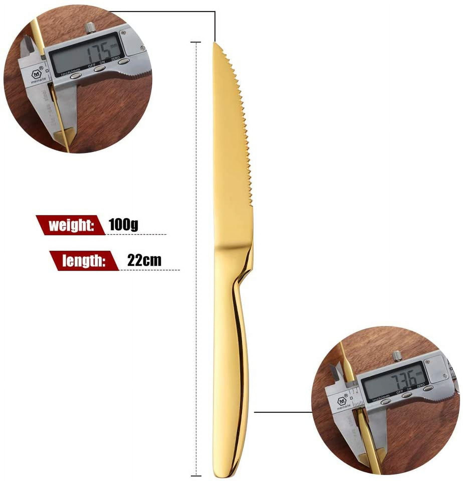 US$ 19.99 - 6-Piece Gold Steak Knife Set - m.