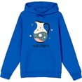 thumbnail image 4 of Aquarius Zodiac Pitcher With Water Adult Blue Long Sleeve Hoodie-Small, 4 of 6