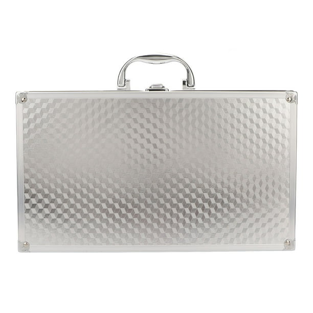 Caja De Herramientas De Aluminio, Caja De Almacenamiento De Aluminio De Alta Resistencia Con Cierre De Hebilla Con Mango Para Pinceles Para Uso Doméstico ANGGREK Aluminum Tool Box