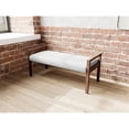 thumbnail image 5 of Pemberly Row Waiting Reception 2 Seat Bench Wood Frame in Gray, 5 of 5