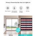 thumbnail image 4 of Window Privacy Film Red Navy Blue Striped Stained Glass Window Film Decorative Sun Block Window Cover Contemporary Minimalist Aesthetic Window Clings Static Adhesive Sticker for Bathroom 17.7"x39.3", 4 of 7
