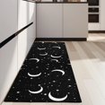 thumbnail image 4 of Black Moon Star Pattern Kitchen Rug Mat,Kitchen Runner Rugs Non Skid Washable,Decorative Kitchen Floor Mats for Kitchen,Sink,Laundry,17"X47", 4 of 5