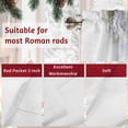 thumbnail image 7 of Valance Curtains for Kitchen Windows Xmas Tree Farm Red Truck DogRod Pocket Valance Winter Holly Berries White SnowflakesShort Window Curtain Topper for Bedroom Living Room Bathroom 42x12in, 7 of 7