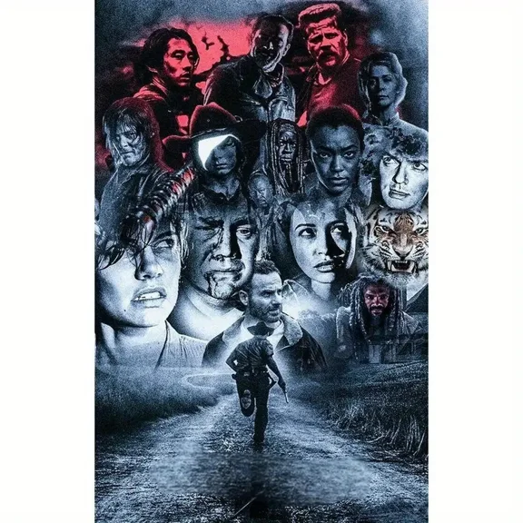 Full Round Drills The Walking Dead Diamond Painting Kit DIY Cross Stitch Rhinestone Mosaic Home Decoration Gift