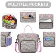 thumbnail image 2 of Adorable African Giraffe Pattern Insulated Lunch Cooler Tote, Large Leakproof Lunch Bag with Rustic Brown Animal Skin Design, 2 of 7