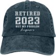 thumbnail image 1 of Retired 2023 Not My Problem Anymore Print Fun Retirement Baseball Caps Vintage, 1 of 7