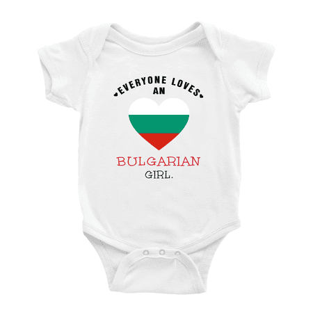 

Everyone Loves an Bulgarian Girl Cute Baby Bodysuit (White 0-3 Months)