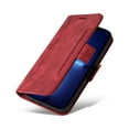 thumbnail image 3 of For iPhone 13 Pro Max Flip Case, Slide Card Pocket Premium PU Leather Folio Flip with Design Card Slots Wrist Strap Shockproof Kickstand Magnetic Protective Cover For iPhone 13 Pro Max, Red, 3 of 11