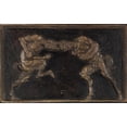 thumbnail image 2 of Franz von Stuck 24x16 Black Ornate Framed Double Matted Museum Art Print Titled: Fighting Faune (Approx. 1903), 2 of 5