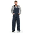 thumbnail image 2 of SKYLINEWEARS Men's Quilt Lined Zip To Thigh High Bib Overalls Loose Fit Insulate Pants NAVY 40-32, 2 of 6