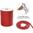 thumbnail image 2 of Twisted Cord 20 Yards(18m) 5mm 3-Ply Twisted Cord Rope Nylon Twisted Cord Trim Thread String for DIY Craft Sewing Upholstery Christmas Decoration Red, 2 of 6