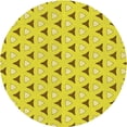 thumbnail image 1 of Ahgly Company Machine Washable Indoor Round Transitional Canary Yellow Area Rugs, 7' Round, 1 of 7