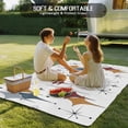 thumbnail image 4 of Blue Red Diamond Outdoor Rug for Patio/Deck/Porch, Non-Slip Large Area Rug 4 x 6 Ft, Modern Geometric Middle Century Indoor Outdoor Rugs Washable Area Rugs, Reversible Camping Rug Carpet Runner, 4 of 8
