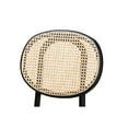 thumbnail image 4 of Baxton Studio Garold Mid-Century Modern Brown Woven Rattan and Black Wood 2-Piece Cane Dining Chair Set, 4 of 7