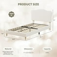 thumbnail image 3 of Huisuilinss Twin Size Bed Frame,Upholstered Bed Frame,Full Bed Frame,Platform Bed Frame With Velvet Scallop Headboard,No Box Spring Needed,Wooden Slats,Noise Free For Girls Boys, 3 of 8