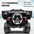 thumbnail image 6 of Historyli Powered Ride-Ons, 12V Electric Ride On Truck with Remote Control,Ride On Toys,2 Seater 4WD Off-Road Car with Decor Spare Tire,25W Dual Motor,Spring Suspension,Black, 6 of 7