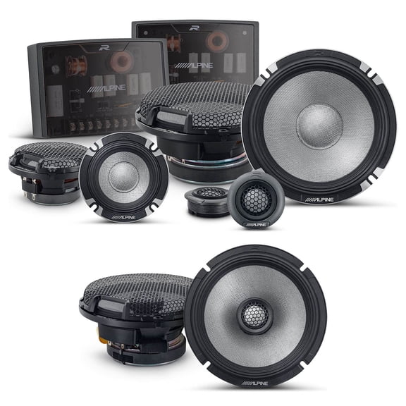 Alpine R-Series R2-S653 3-Way 6.5" Component & R2-S65 6.5" Car Audio Speaker