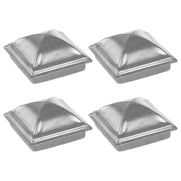 Column Iron Cover Caps for Fence Post Replacement Guardrail Topper Bar Banister Accessories 4 Pcs