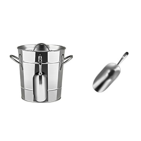 

Portable Wall Ice Bucket 3.5L Iron Ice Bucket with Tong and Lid Chilling Champagne Wine Beer Bucket Bar Tool D