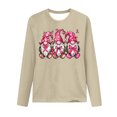 thumbnail image 3 of AOOCHASLIY T-Shirt à Motif Nœud pour Femmes, Sensibilisation au Cancer du Sein, Col Rond, Manches Courtes, Coupe Décontractée, Tenue Décontractée, 3 of 4
