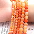 thumbnail image 3 of K-KED Natural Quartz Matte Orange Agate Gemstone Round Beads 15.5" 6mm 8mm 10mm 12mm-12 mm, 3 of 6
