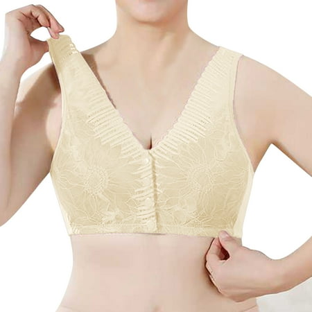 

5 packs * Women Sexy Pattern Large Size Front Buckle Without Steel Ring Bra Underwear white sports bras for women
