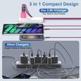 thumbnail image 6 of 3 Port USB Wall Charger, Type C Charger with 3pcs 10FT USB C Cable Phone Cables Cables Type C Charging Cords, Android Charger USB Plug Power Station Charging Brick USB Charger Block[Pink], 6 of 9