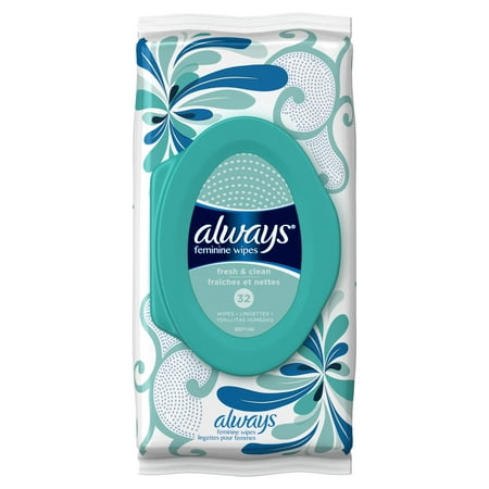 Always Feminine Wipes Fresh & Clean Soft Pack 32 (Best Feminine Hygiene Wipes)
