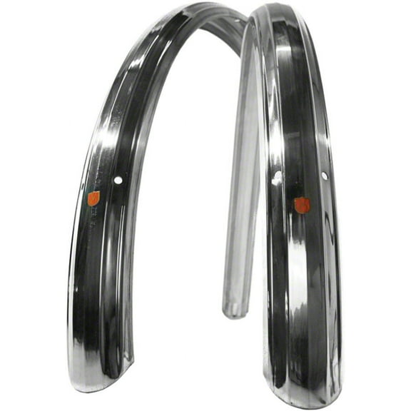 Velo Orange Zeppelin 700c x 52 Fender Set: Polished Silver (700c x 35- 42)