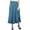 Teal Blue, variant on Phagun Cotton Ruffled Check Printed Self Belt Magic Women's Wrap Skirt-Blue