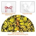 thumbnail image 4 of Picia Yellow Butterflies Print Christmas Tree Skirt , Christmas Tree Skirt Ornaments for Merry Christmas Holiday Party Decorations Indoor Outdoor-36", 4 of 7