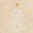 thumbnail image 2 of Linum Home Christmas Scroll Tree Party Embroidered Beige Turkish Cotton Hand Towel, 2 of 3