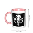 thumbnail image 4 of Taza de café clásica con logotipo mandaloriano y calavera de mitosaurio transparente, elegante taza de cerámica con asas para restaurante, cafetería, hogar, 11 oz, 4 of 5