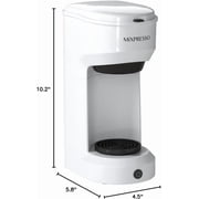 Mixpresso Single Serve Coffee Brewer, K Cup Compatible & Ground Coffee, White