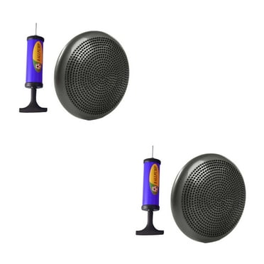 Hemoton 2pcs 34cm Grey Inflated Stability Wobble Cushion Thick Core Balance-Disc with Random Color Air Inflator for Enhancing Strength Pain Relieving