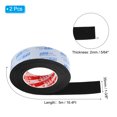 thumbnail image 2 of Uxcell 1-3/8"W x 5/64"T x 16.4Ft EVA Single Sided Foam Tape, Black 2Pcs, 2 of 6