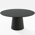 thumbnail image 5 of 60 in. Soild Wood Black Dining Table Round Kitchen Table, 5 of 5