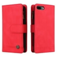 thumbnail image 2 of iPhone 7 Plus Case, iPhone 8 Plus Cover, Wallet Card Slot Crossbody/Shoulder Strap + Wristlet Strap Magnetic Flip Premium PU Leather Zipper Pocket With Kickstand For iPhone 7 Plus / 8 Plus,
Red, 2 of 18