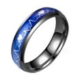 thumbnail image 2 of Biplut Fashion Men Women Mood Changing Color Heart Beat Ring Party Jewelry Couple Band, 2 of 9