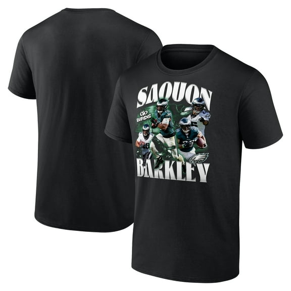 Men's Saquon Barkley Black Philadelphia Eagles Notorious T-Shirt