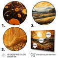 thumbnail image 3 of Designart "Farm Golden Harvest Painting IV" Landscapes Floater Framed Wall Art Print, 3 of 7