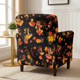 thumbnail image 2 of FKELYI Mushroom Maple Leaf Print Armchair Slipcover Stretch Couch Sofa Cover with Elastic Bottom Furniture Protector for Living Room Office Reception Reading Sofa, 2 of 7