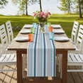 thumbnail image 4 of Table Runners 70 Inches Long Dress Scarves, Blue Grey Striped Farmhouse Coffee/Dining/Kitchen Table Decor, Holiday Table Runner, Farmhouse Stripes Modern Abstract Art 13x70 Inch, 4 of 9