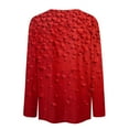 thumbnail image 5 of Womens Valentine Day Shirts Crew Neck Love Heart Print Cute Tunic Tops Long Sleeve Funny Plus Size Tops Pink 2XL, 5 of 5